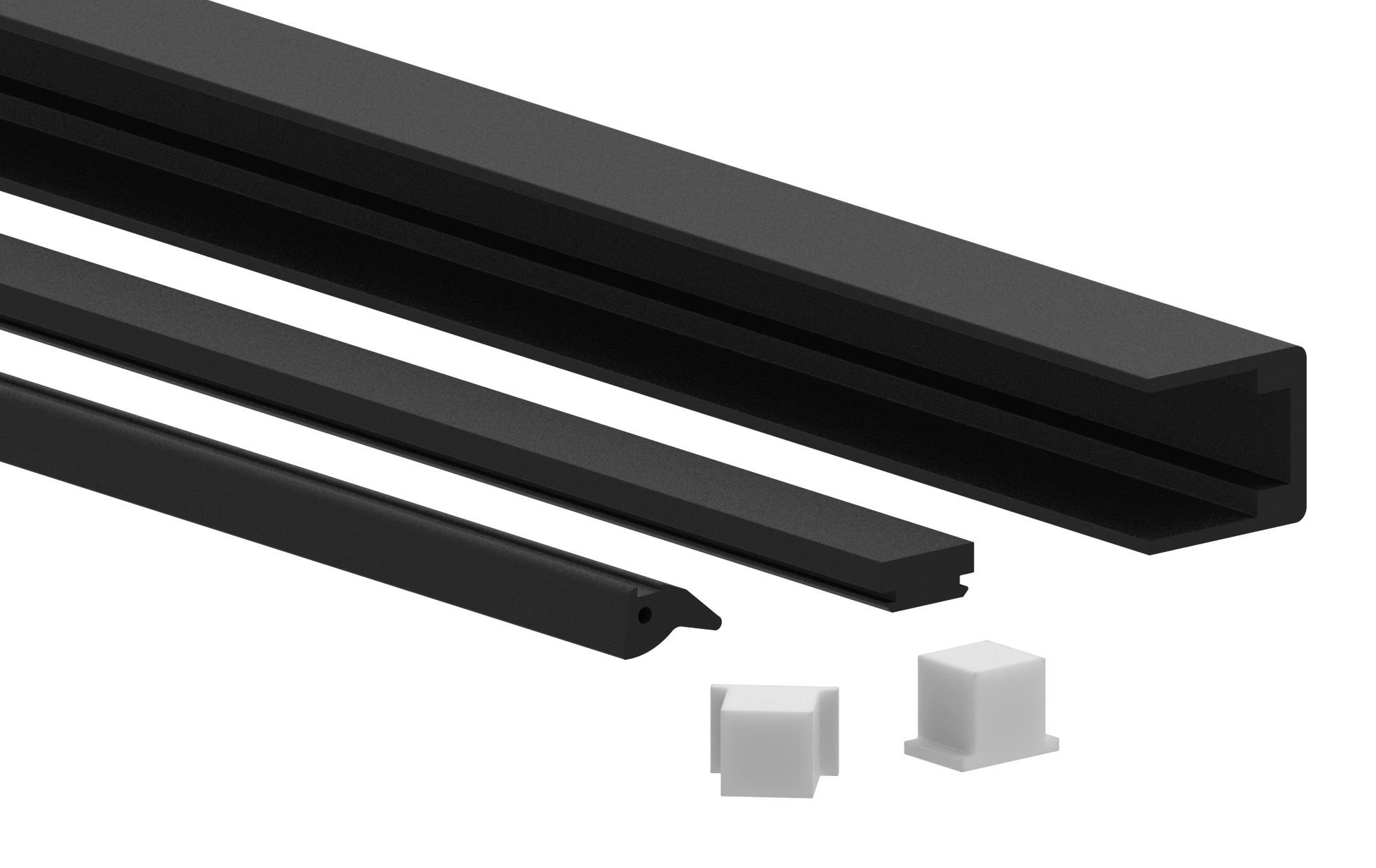 Montage-Set Glas 21,52mm eleganza canopy, für  L: 3000mm