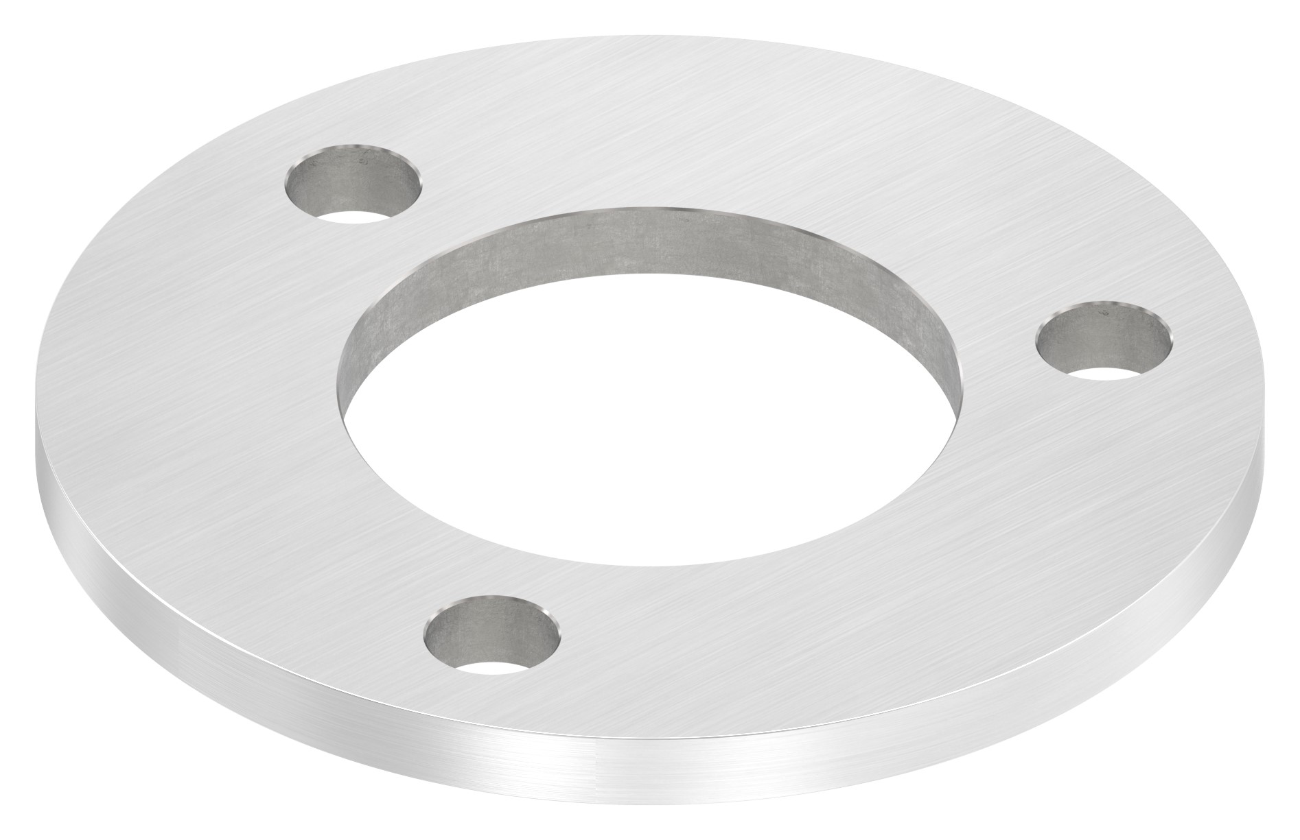 Ankerplatte Ø 120x8mm, mit Längsschliff, V2A