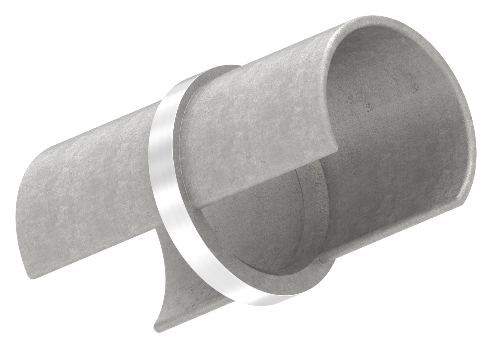 Rohrverbinder für LED-Nutrohr 42,4mm, V2A