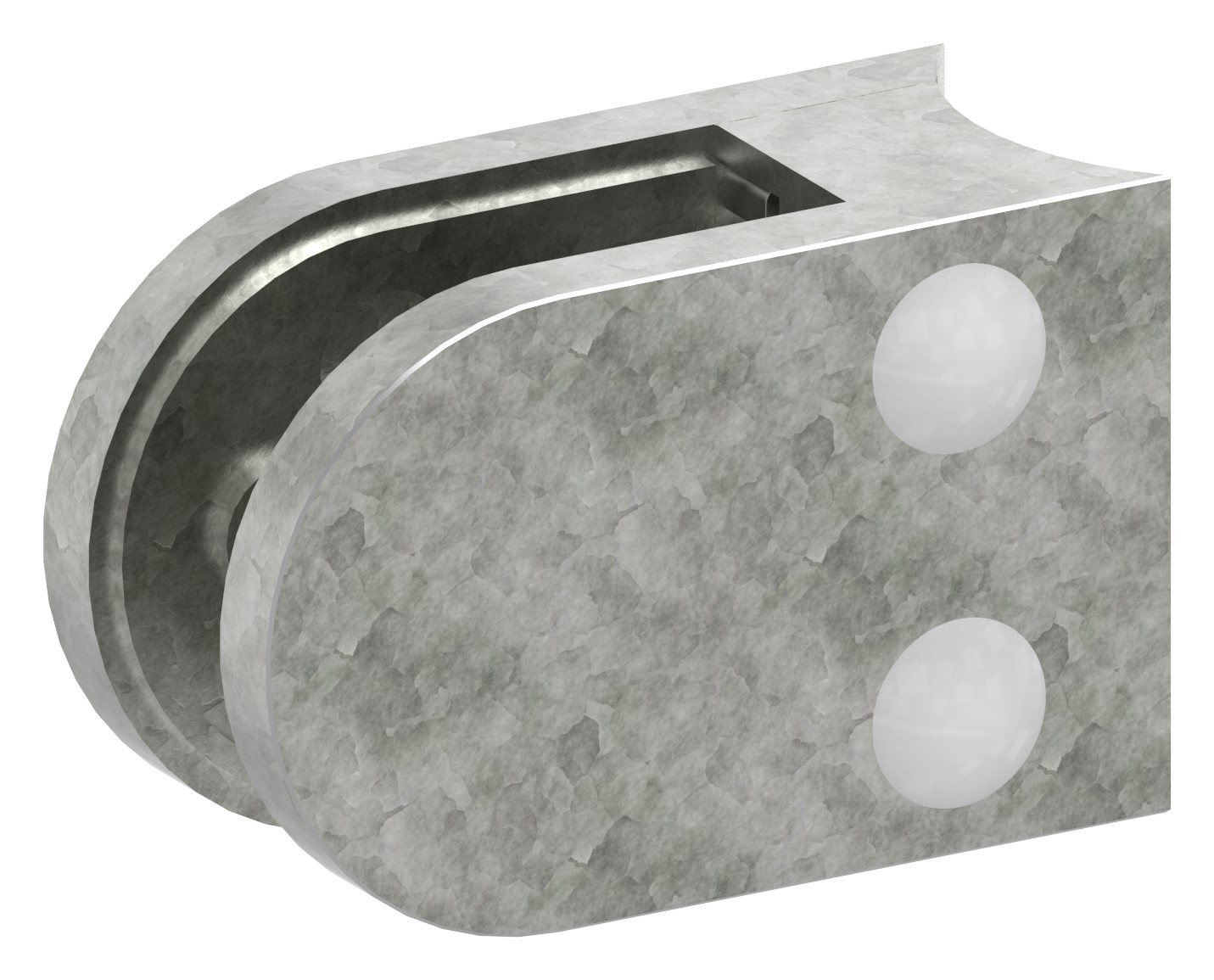 Glasklemme Mod. 33, Anschluss: 42,4mm, in Zink roh Glasklemme Mod. 33, Anschluss: 42,4mm, in Zink roh