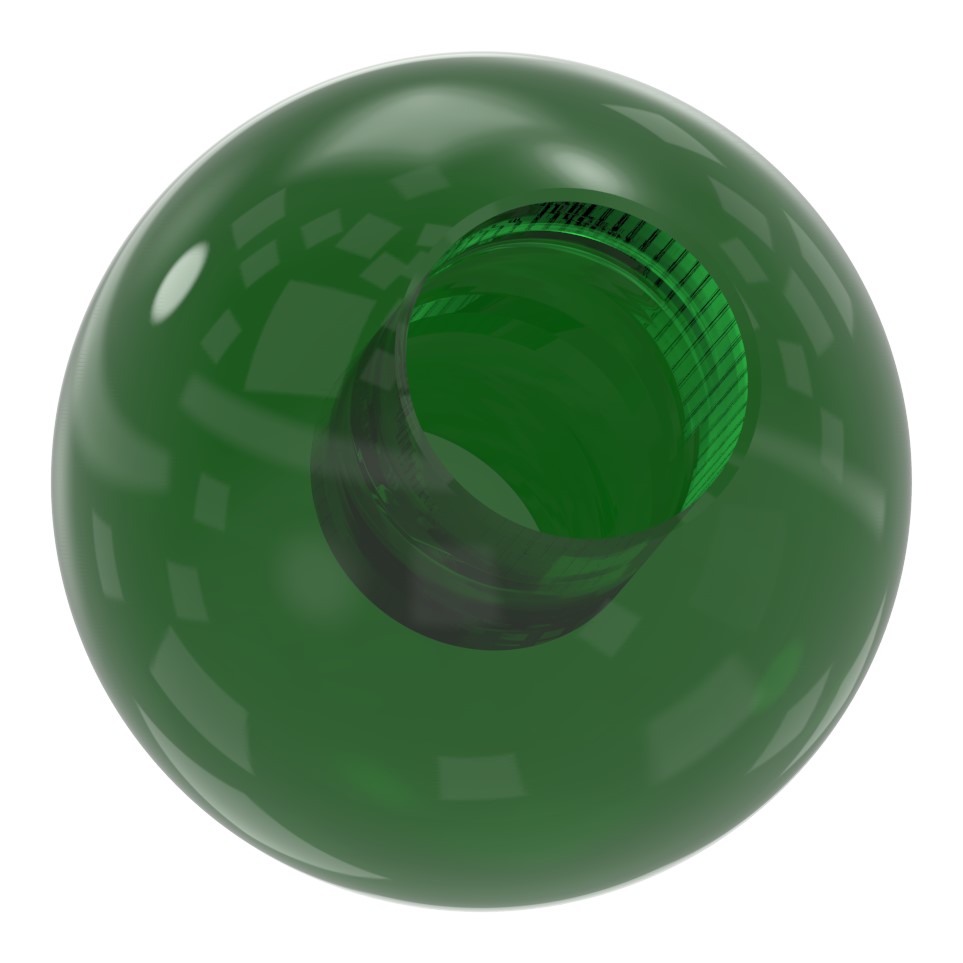 Glaskugel grün Ø 30mm mit Sackloch 12,3mm