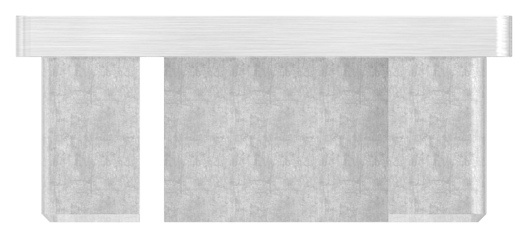 Einsteckkappe, für Rohr 60x40x3,0mm, V2A