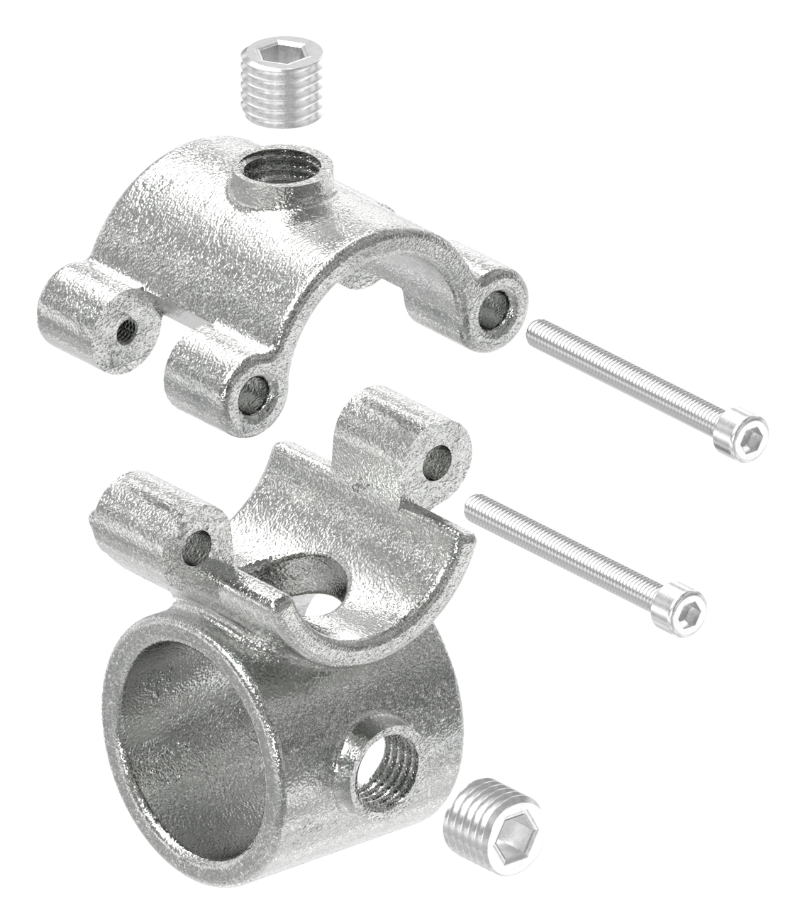 Kreuzverbinder aufklappbar, für Rohr Ø 42,4mm