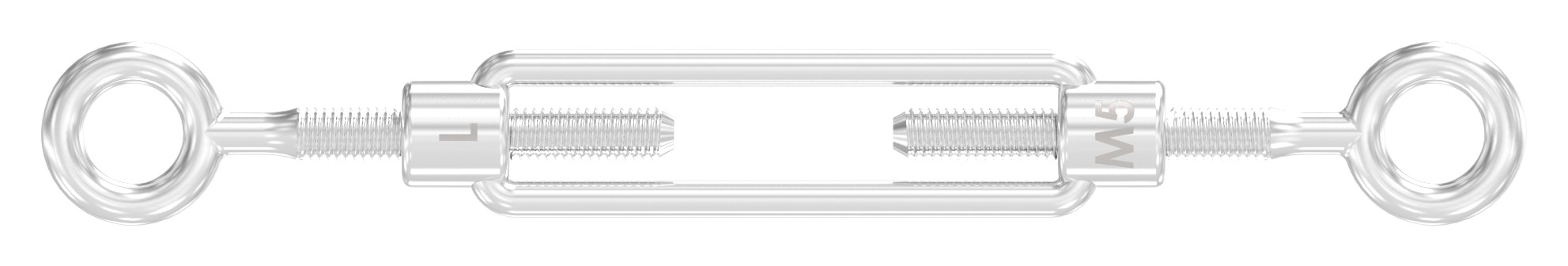 Spannschloss Öse / Öse mit Gewinde M5, V4A Spannschloss Öse / Öse mit Gewinde M5, V4A
