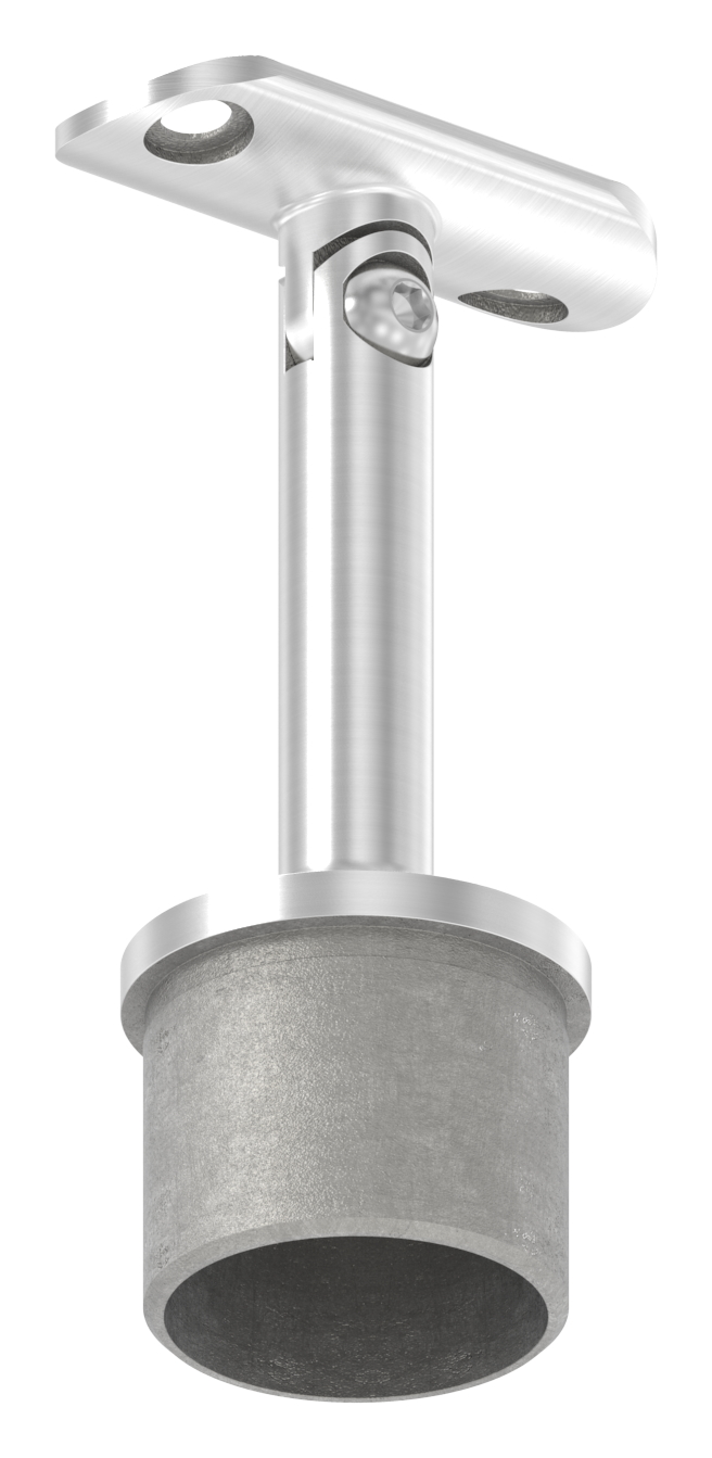 Rohrabschlussstopfen mit Gelenk und Platte, für 42,4x2,0mm, V4A