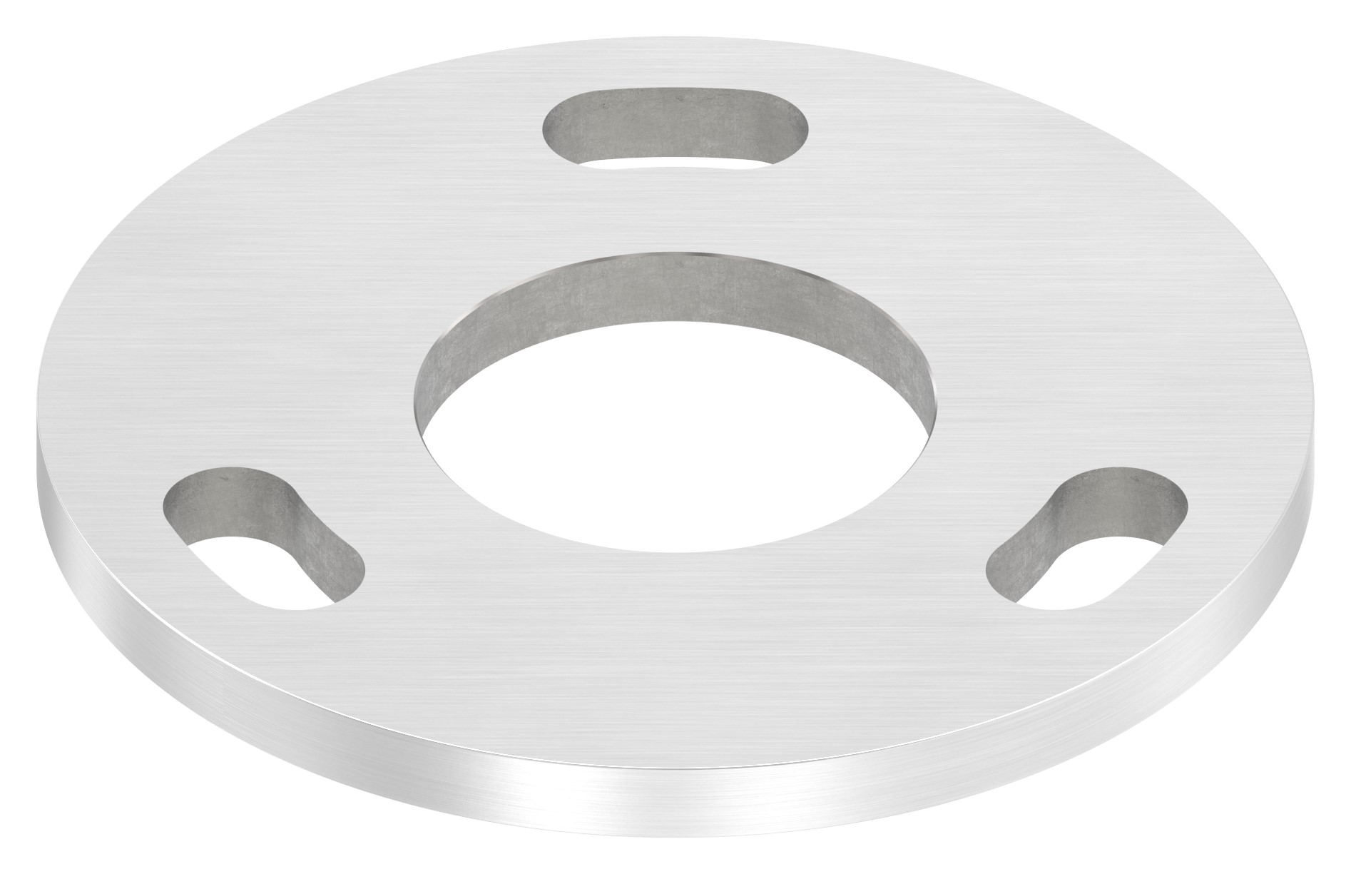Ankerplatte Ø 120x8mm, mit Längsschliff, V2A