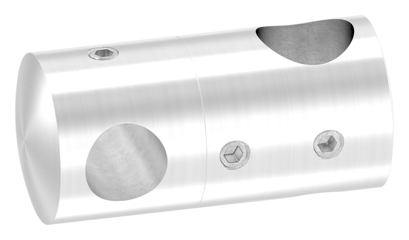 Doppelquerstabhalter mit 16,2 und 12,2mm Bohrung, V2A Doppelquerstabhalter mit 16,2 und 12,2mm Bohrung, V2A