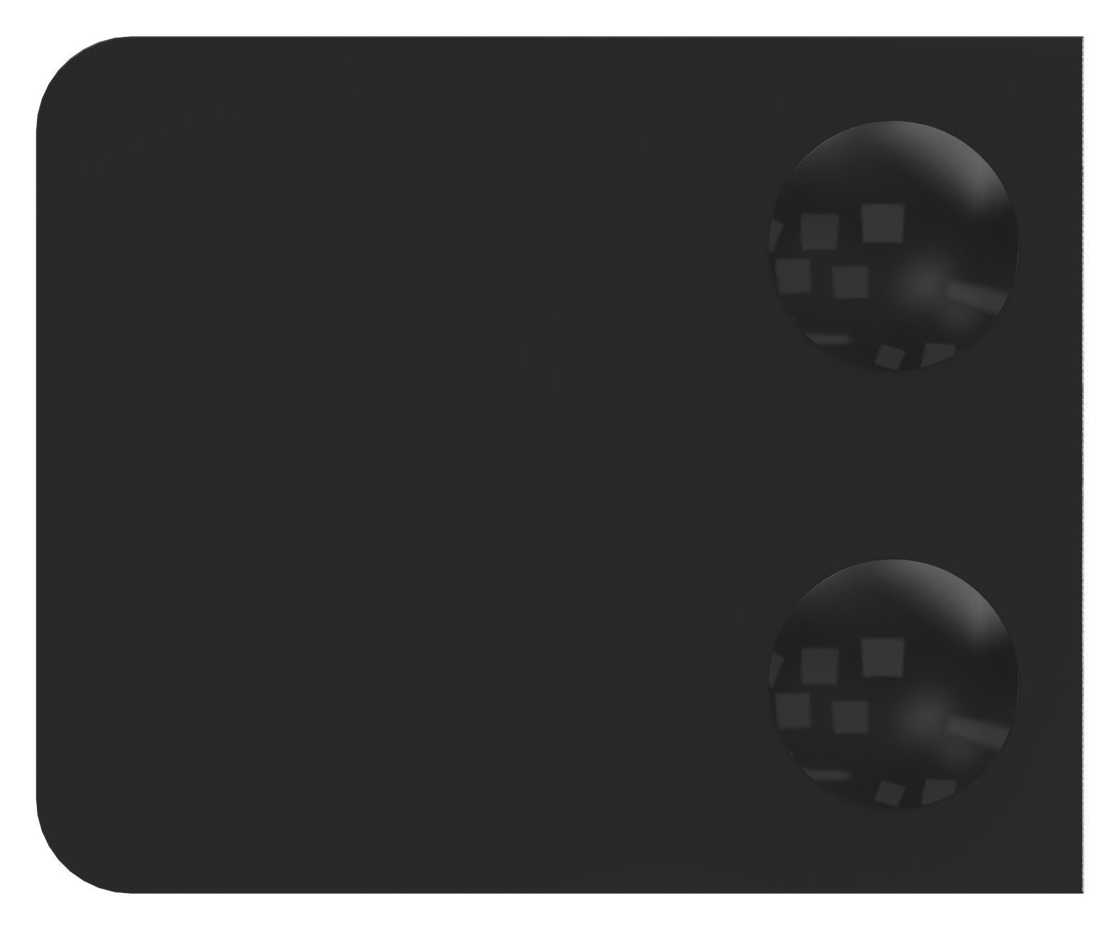 Glasklemme Mod. 36, Anschluss: gerade, Zink roh pulverbeschichtet RAL 9005 schwarz glänzend