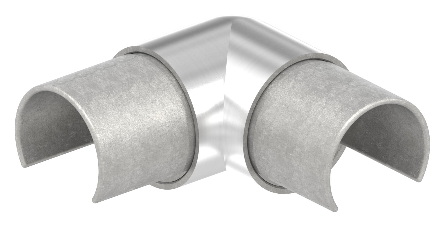 Eckverbinder für LED-Nutrohr 42,4mm,V2A