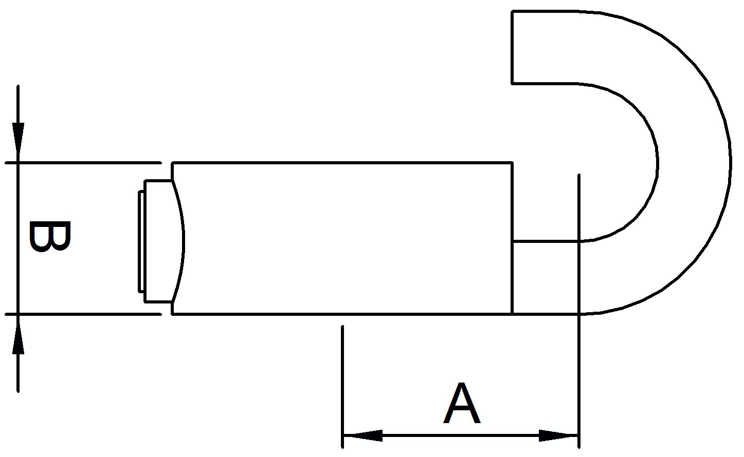 Stellring mit Haken, für Rohr Ø 48,3mm