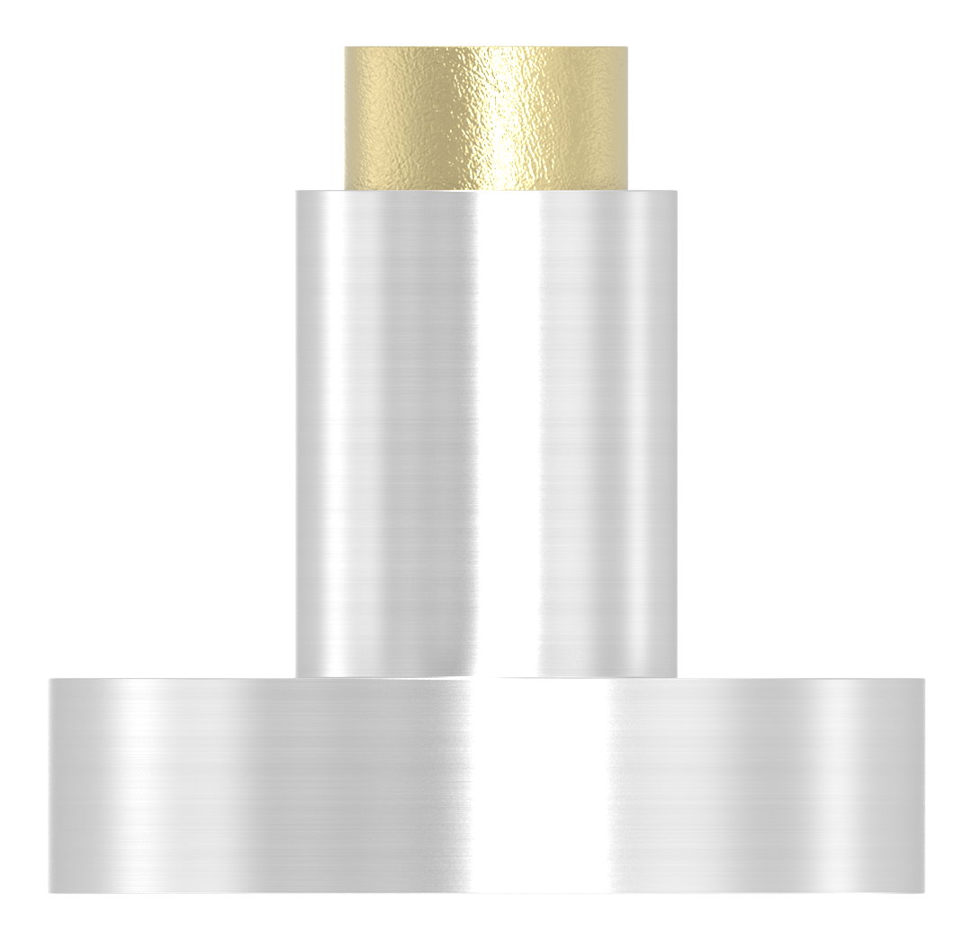 Türknopf, einzeln, Ø 55mm, gerade, V2A