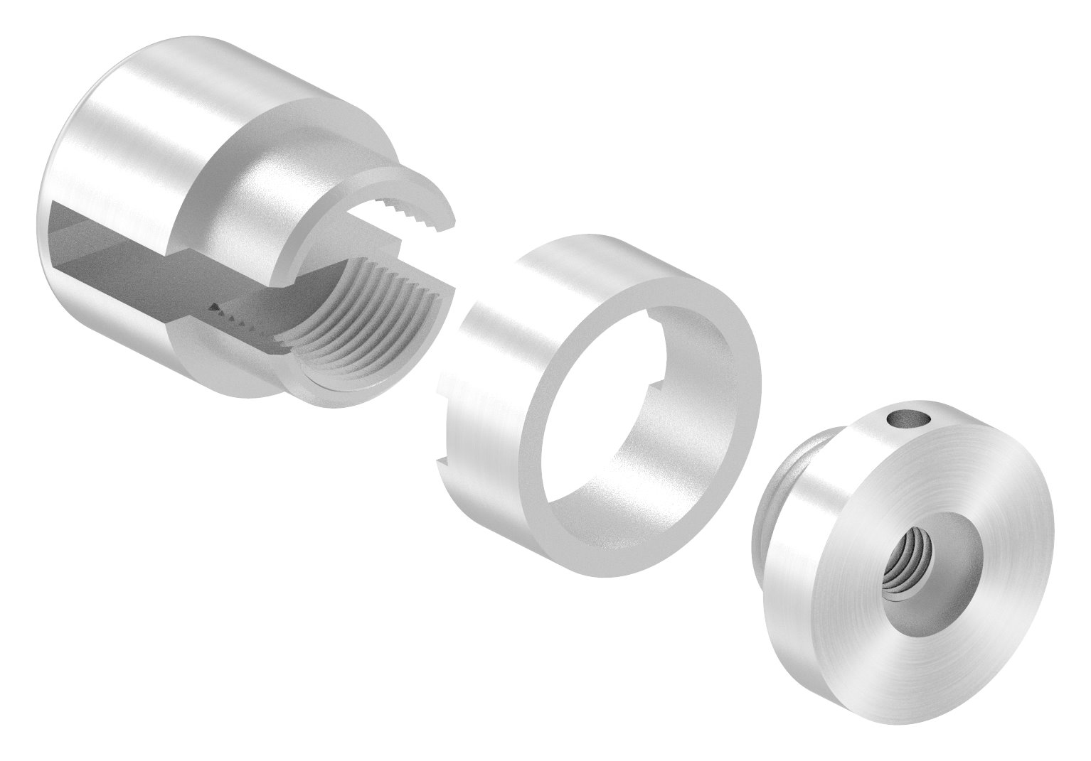 Brenk Grundhalter für Flachstäbe 20x6mm, ALU