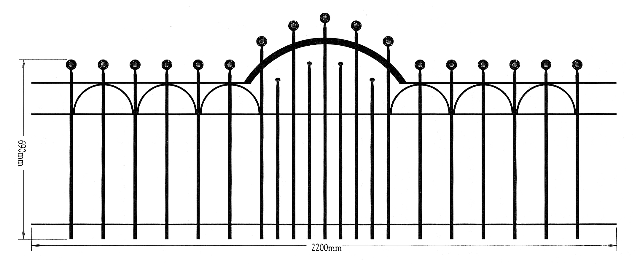 Zaunfeld, 690x2200mm