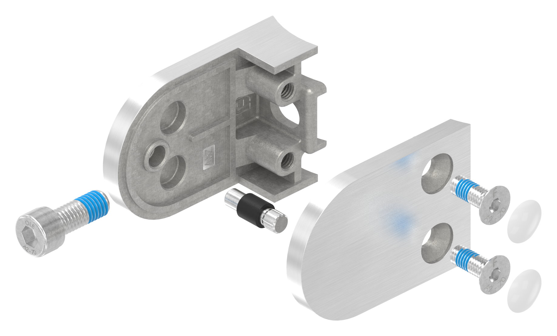 Glasklemme Mod. 32, Anschluss: 60,3mm, V2A