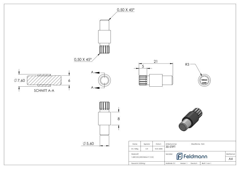 Sicherungsstift für Mod. 30 Sicherungsstift für Mod. 30