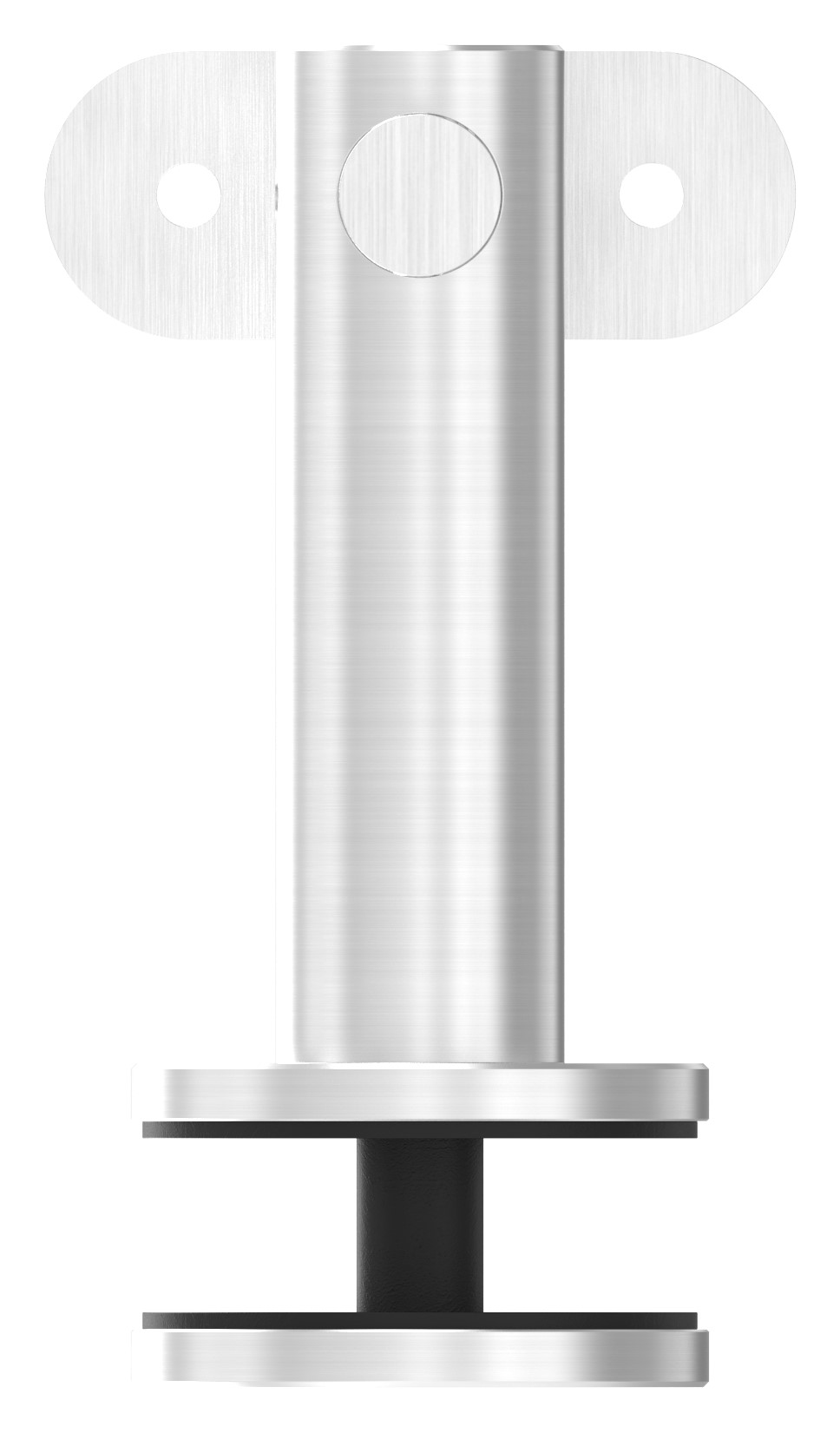 Handlaufhalter f. Glas, Gelenk, Handlaufanschlussplatte flach, V2A Handlaufhalter f. Glas, Gelenk, Handlaufanschlussplatte flach, V2A