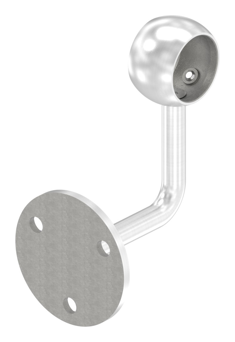 Handlaufhalter mit Kugelring für Rohr 33,7mm (Ronde und Bügel verschweißt), V2A