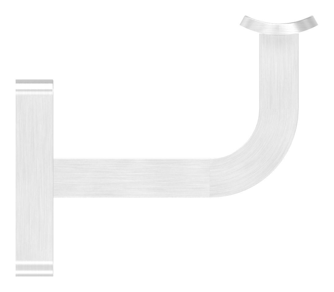 Handlaufhalter mit Handlaufanschlussplatte und Abdeckrosette (Ronde und Bügel verschweißt), V2A