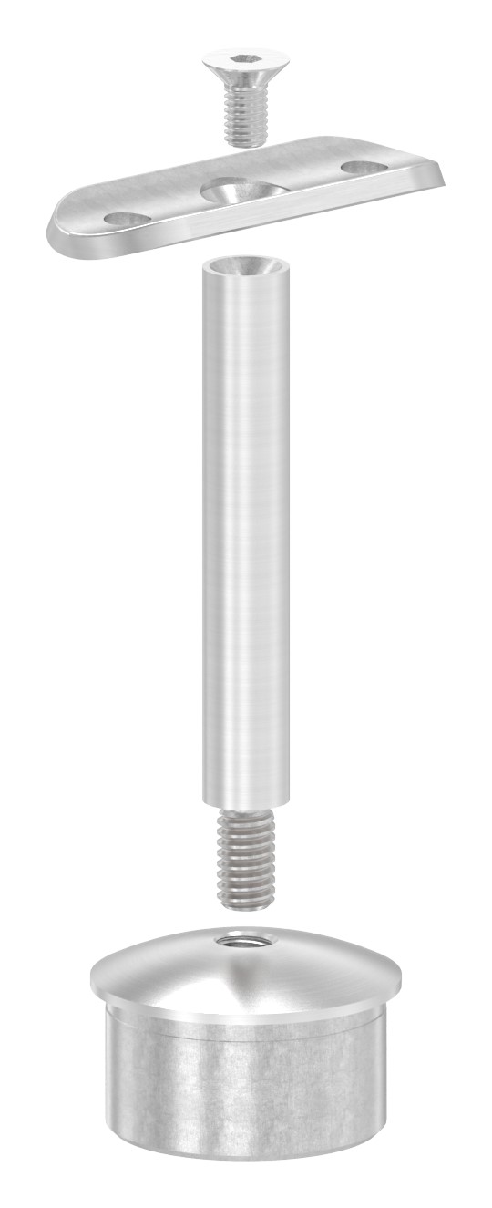 Rohrabschlussstopfen für Rohr 42,4x2,0mm, Handlaufanschlussplatte: 42,4mm, V2A