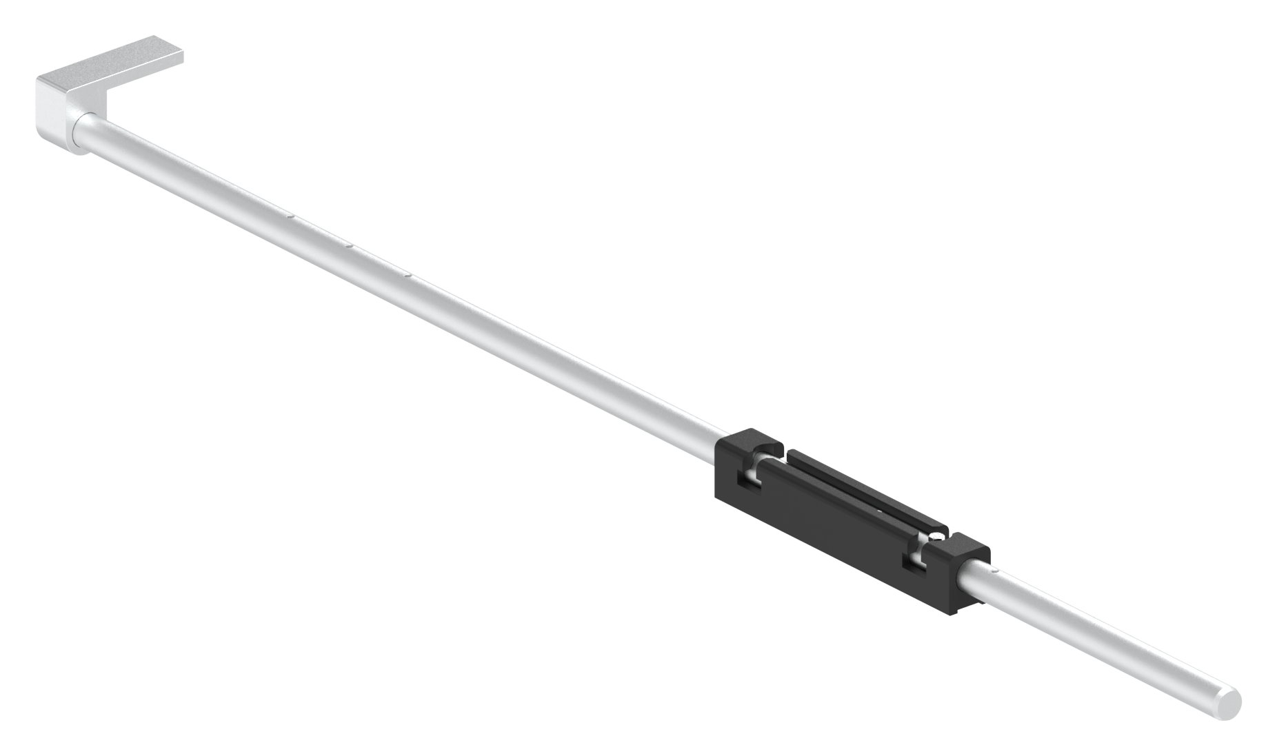 Bodenriegel XL mit Länge 1000mm, zum Anschrauben, RAL 9005 schwarz