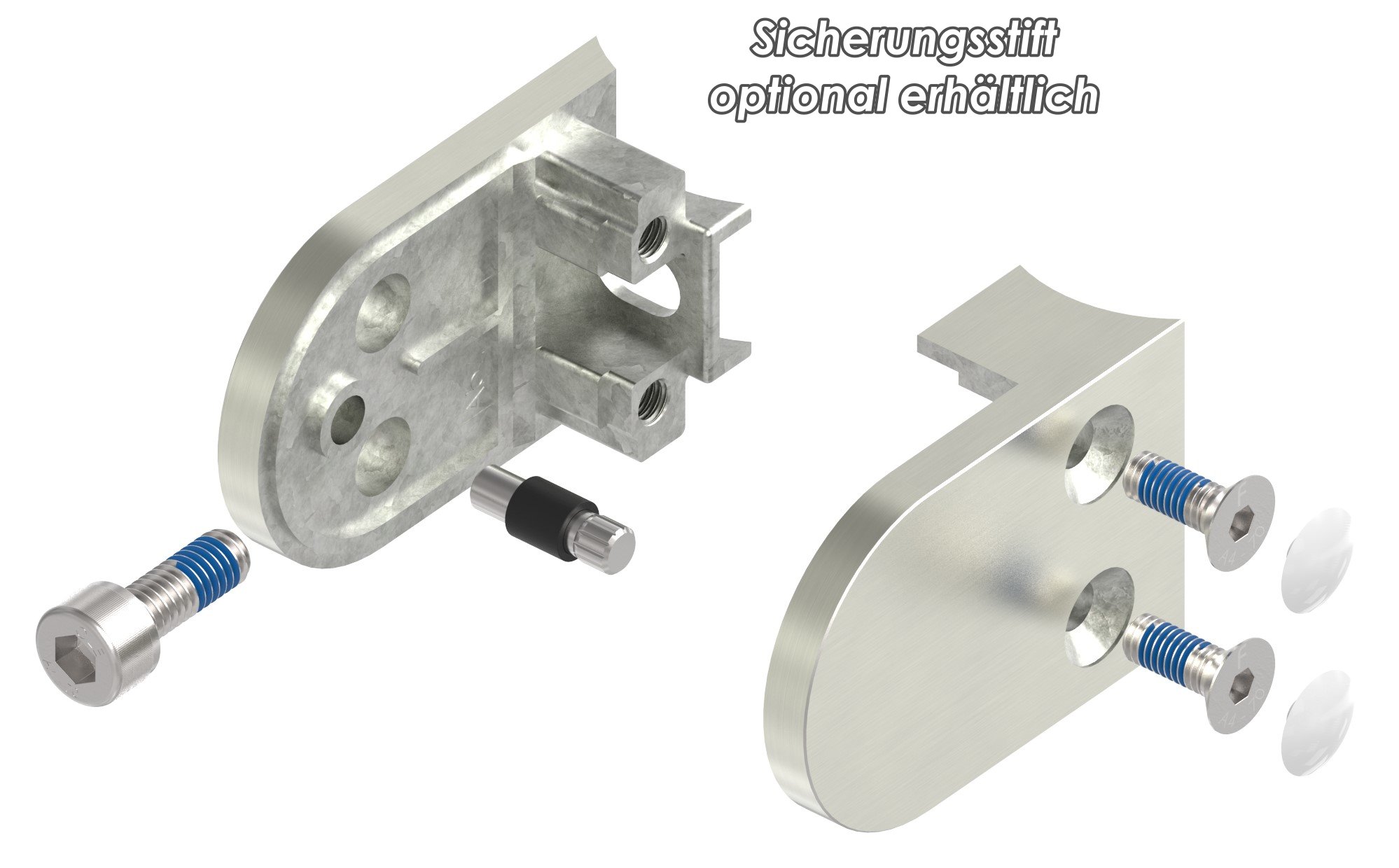 Glasklemme Mod. 32, Anschluss: 42,4mm, VA-Effekt Glasklemme Mod. 32, Anschluss: 42,4mm, VA-Effekt
