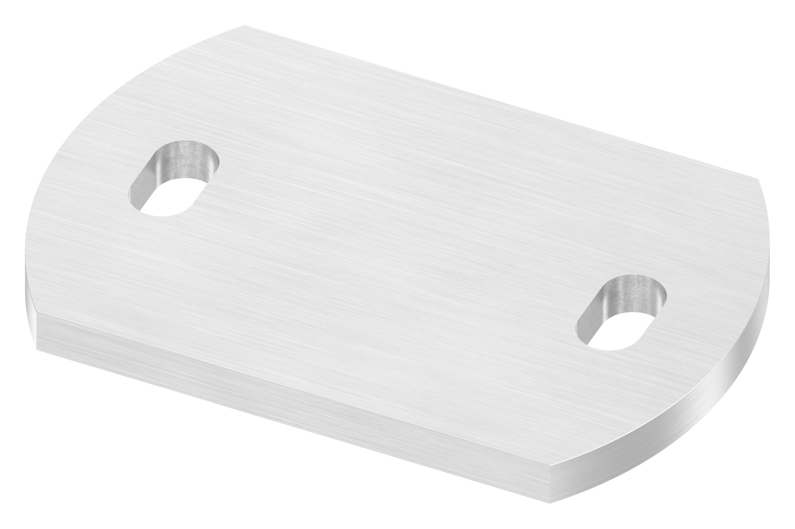 Ankerplatte, 120x80x8mm, mit Längsschliff, V2A