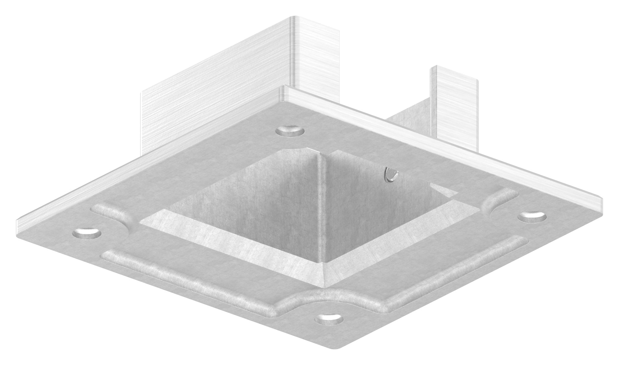 Wandbefestigung für Quadratnutrohr 40x40mm, V2A