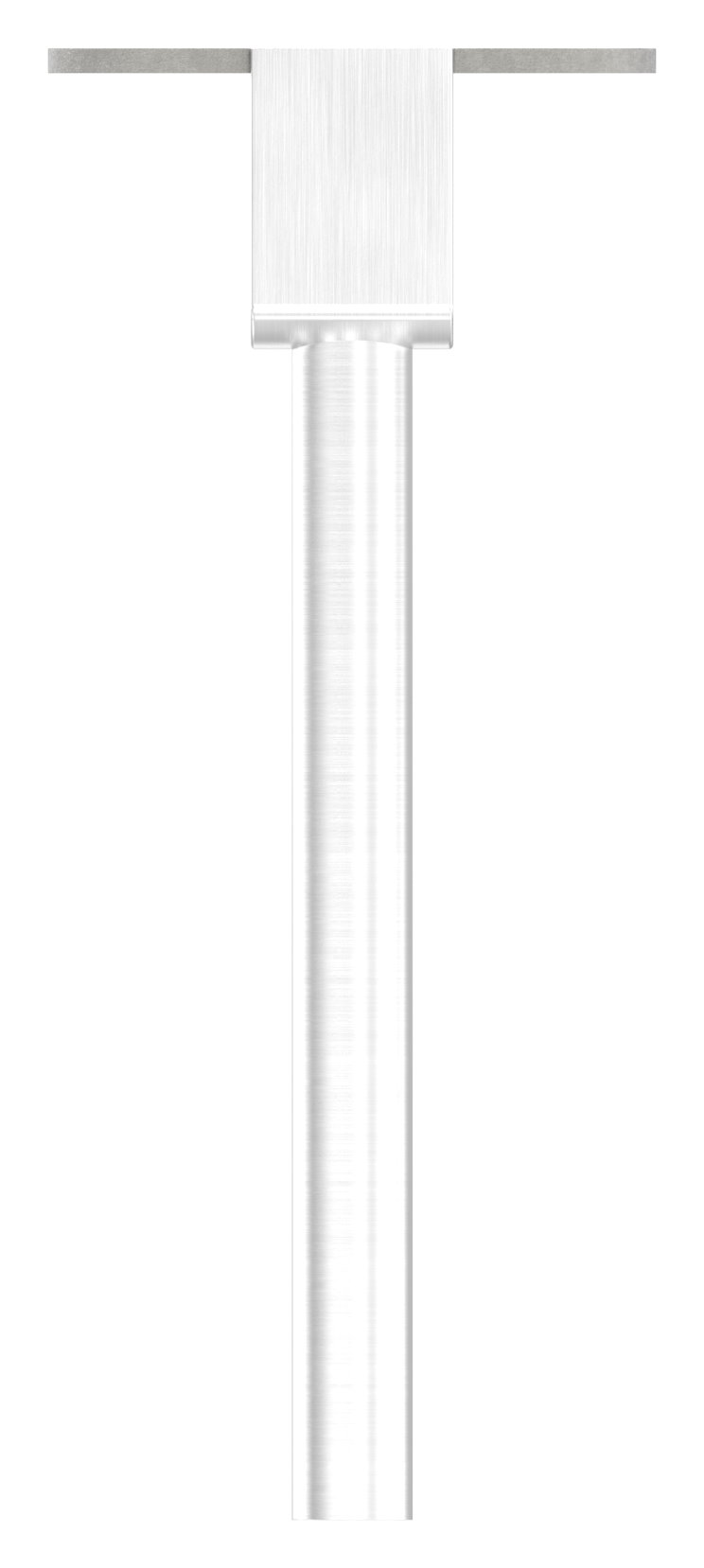 Stift mit Anschlussplatte für LED-Handlauf, voll, V2A