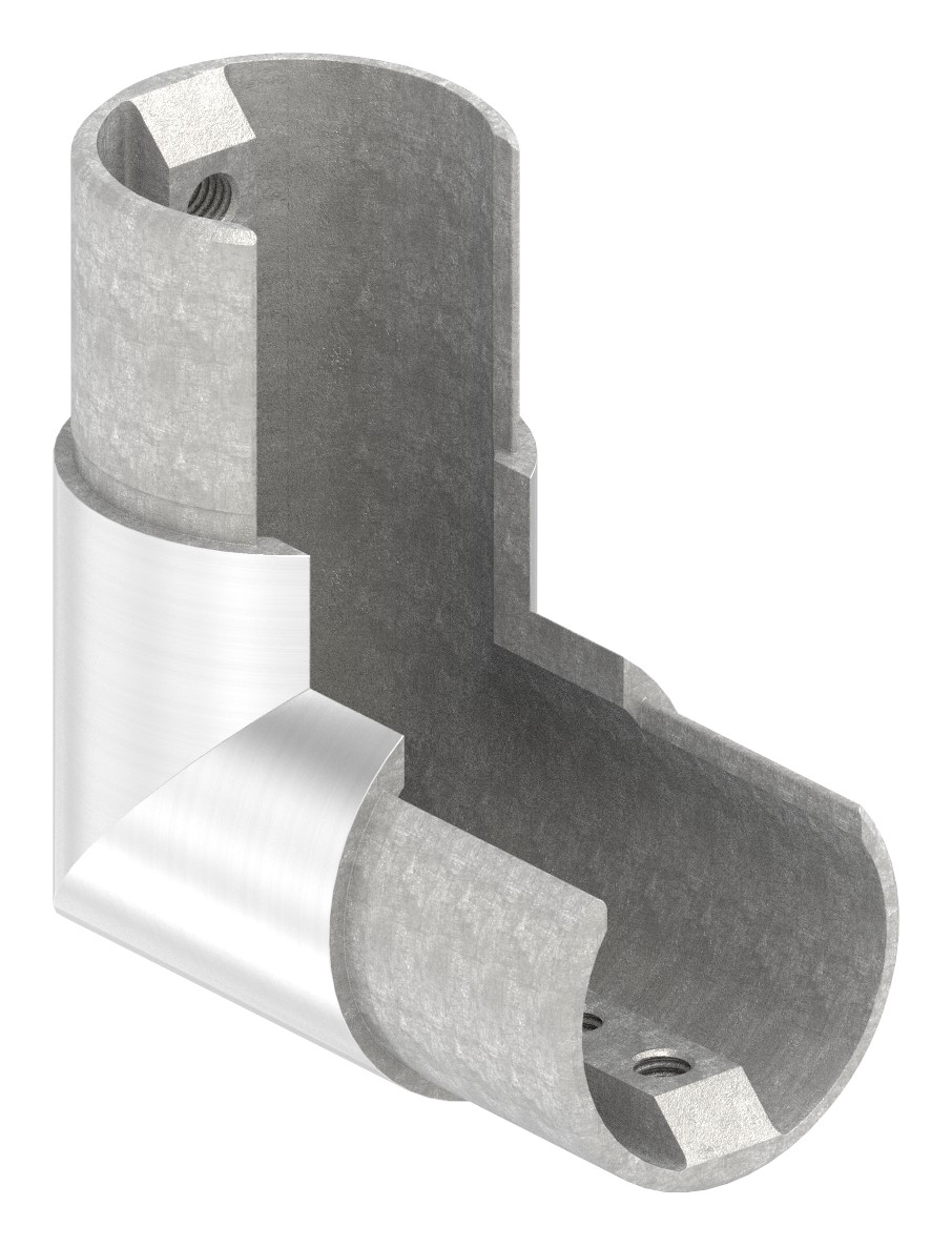 Eckbogen vertikal, für 42,4mm, V2A, Rahmenecke