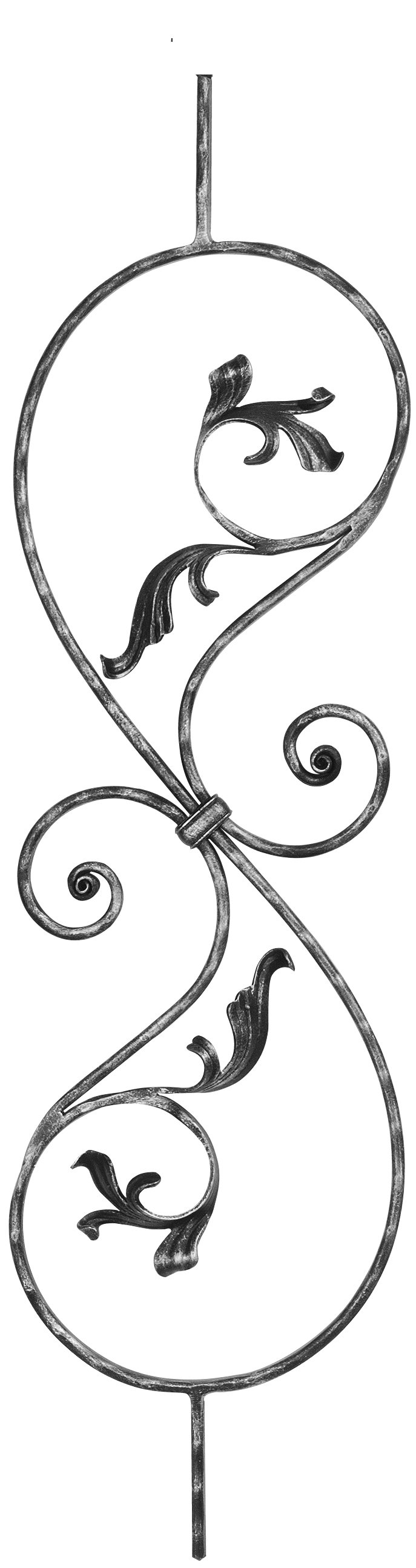 Zierstab 16x8mm, gehämmert, H: 900mm