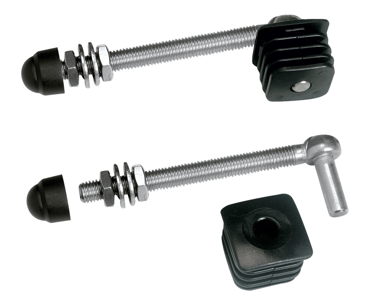 Torband M12 mit Länge 150mm für Rohr 40 x 40mm mit Polyamid-Kappen