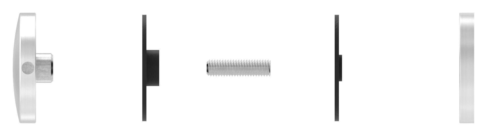 Glaspunkthalter Ø 52 mm, passend zu Brenk-Halter, ALU Glaspunkthalter Ø 52 mm, passend zu Brenk-Halter, ALU