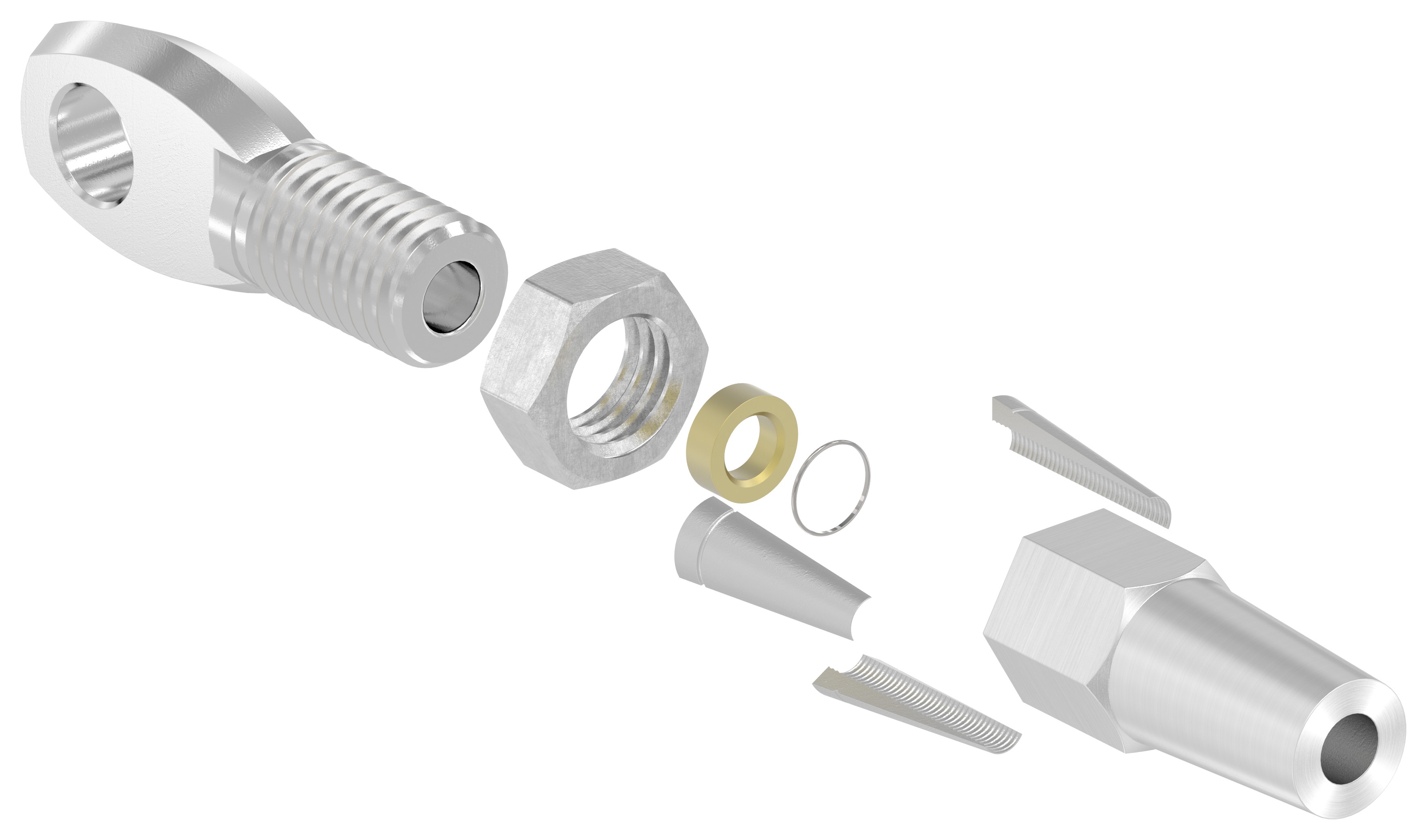 Augenterminal zur Selbstmontage für Seil Ø 5mm, V4A