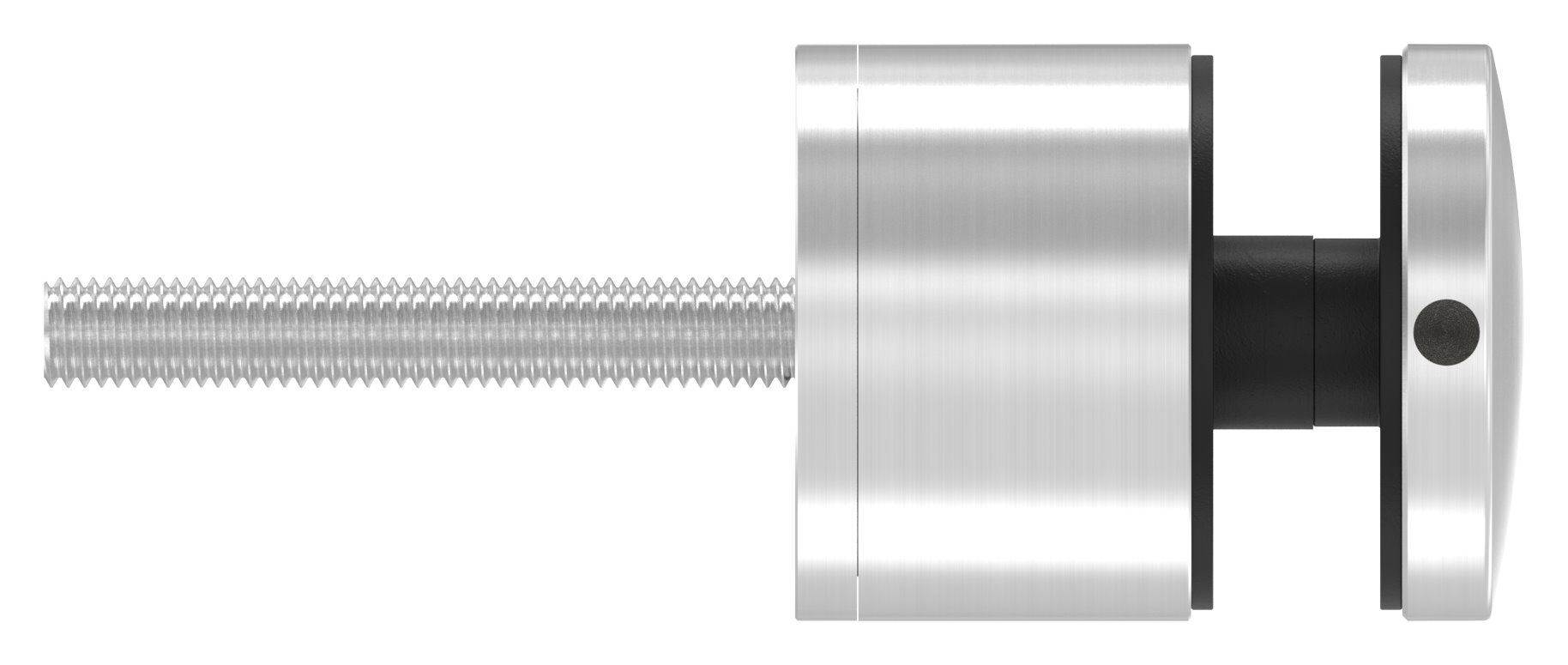 Glaspunkthalter 52mm, flach, verstellbar, V2A