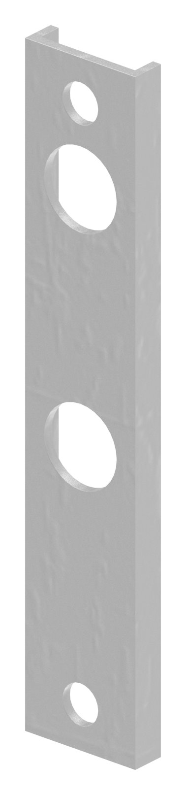 Adapter für Gittertorschlösser GTS2, für Rundrohre Ø 33 - 60mm, blank
