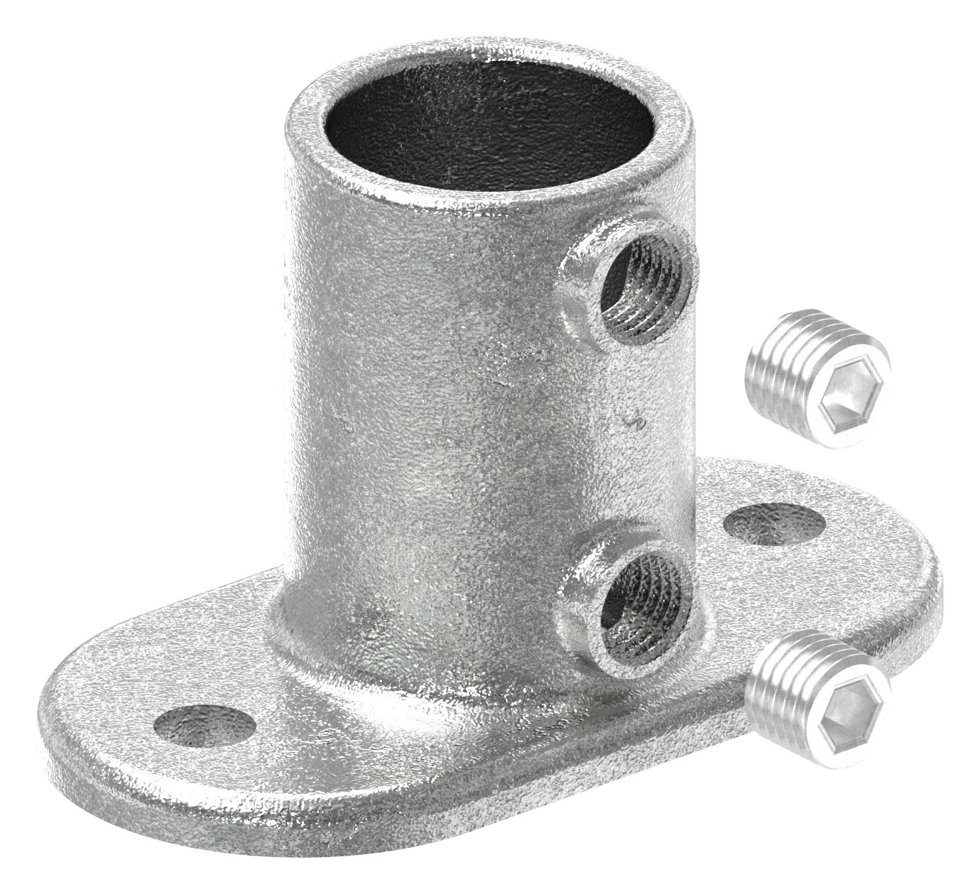 Wandhalter mit 2 Bohrungen, für Rohr Ø 42,4mm