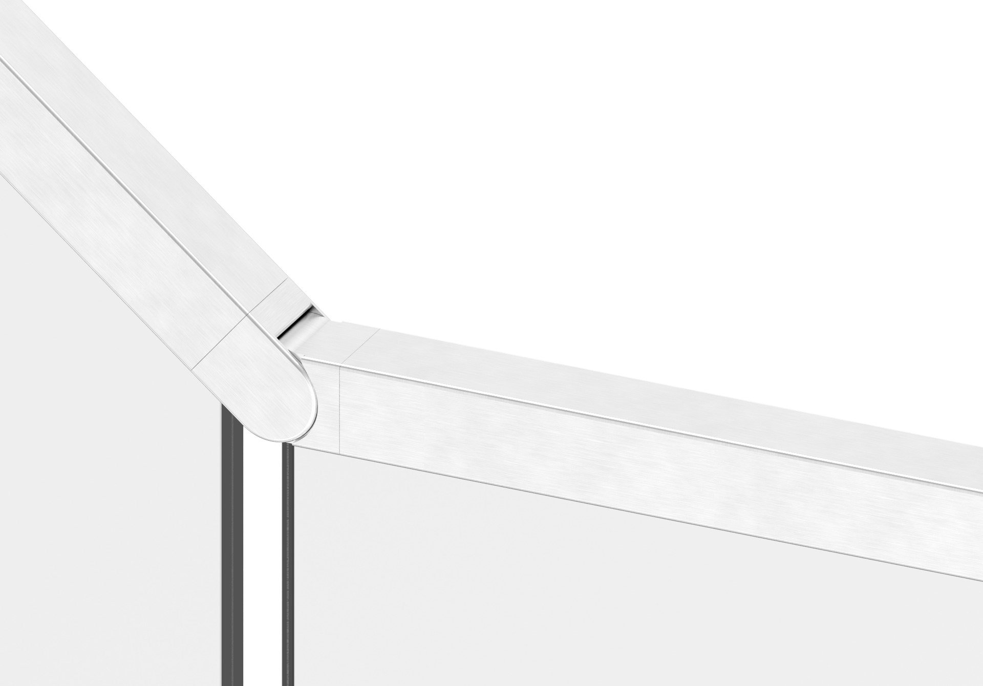 Verbinder flexibel für Quadratnutrohr 40x40mm, V4A