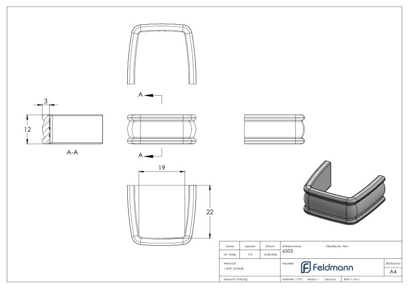 Fertigbund 12x3 - 19/22