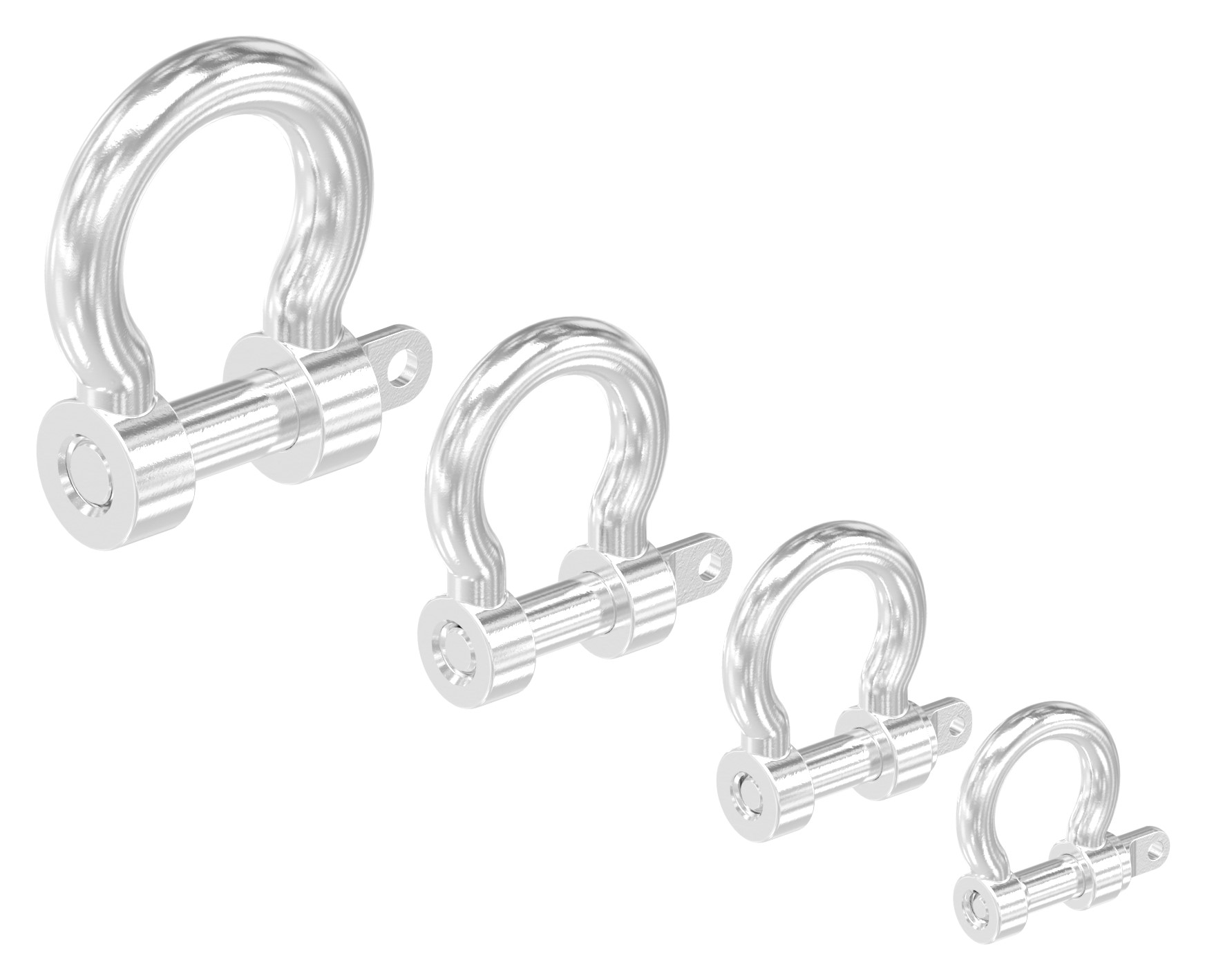 Gebogener Schäkel, M8, V4A