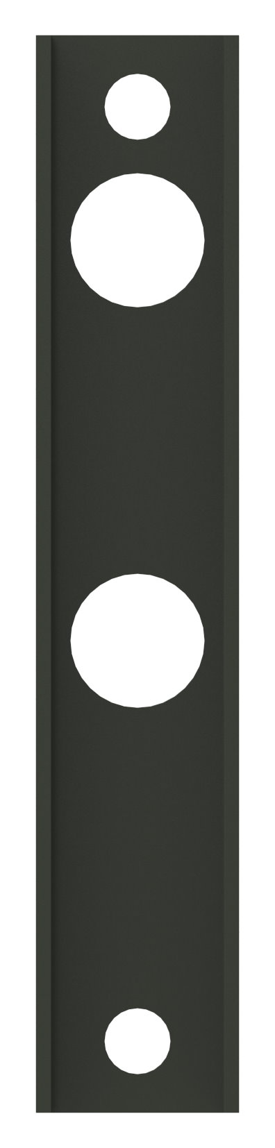 Adapter für Gittertorschlösser GTS2, für Rundrohre Ø 33 - 60mm, RAL 6009 tannengrün