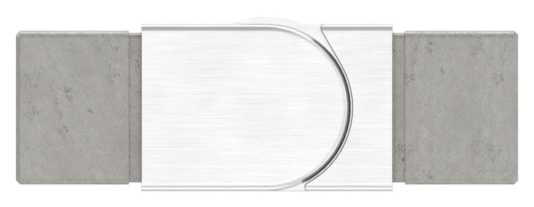 Verbinder flexibel für Quadratnutrohr 40x40mm, V4A