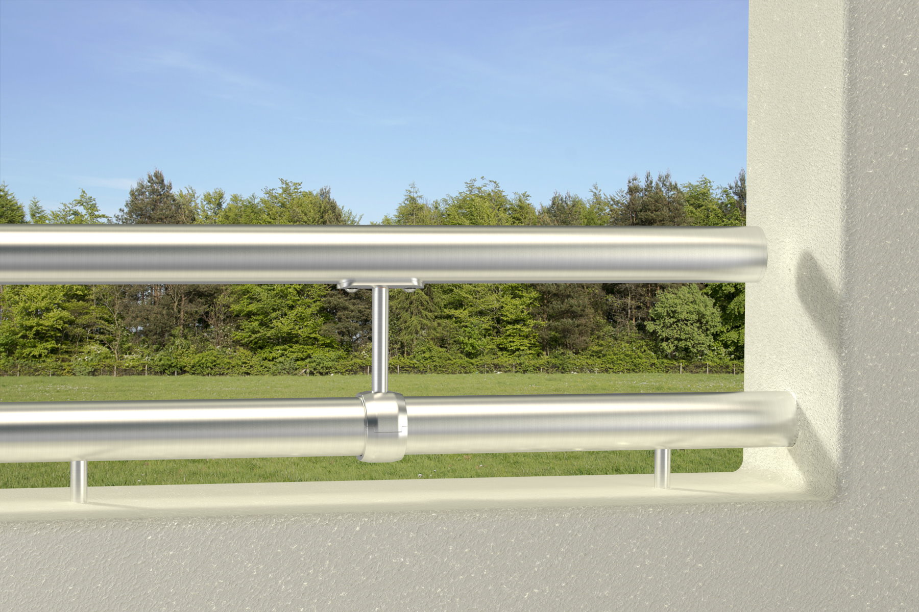 Handlauferhöhung für Rohr 42,4x2,0m, V2A