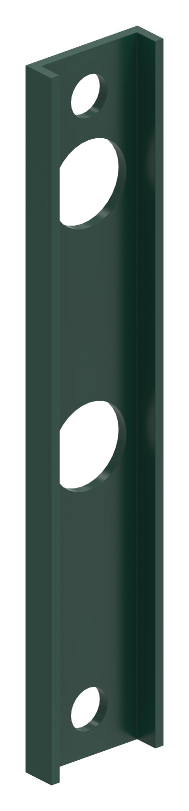 Adapter für Gittertorschlösser GTS2, für Rundrohre Ø 33 - 60mm, RAL 6005 moosgrün