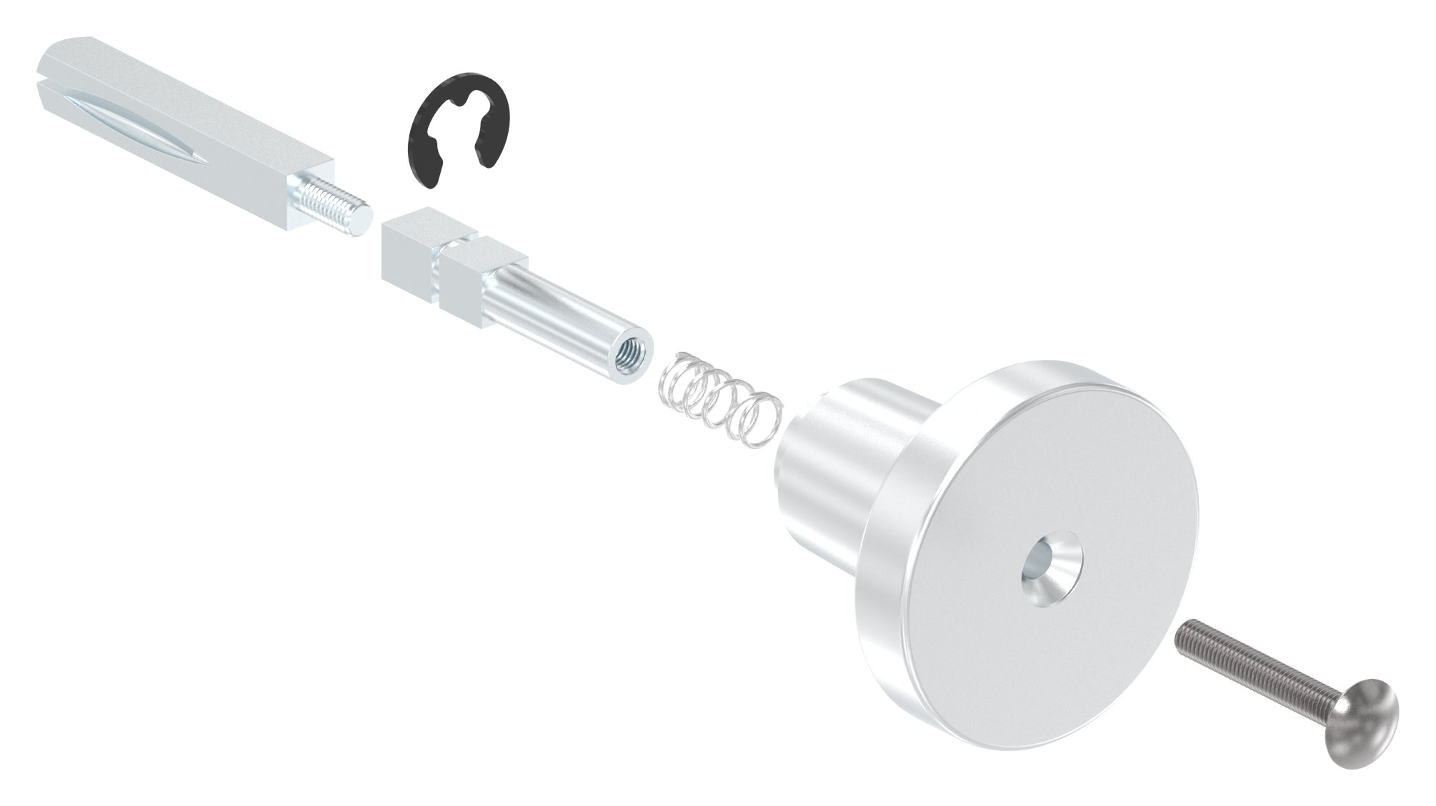 Kindersicherungsknopf einzeln, für GTS-Schlösser, ALU