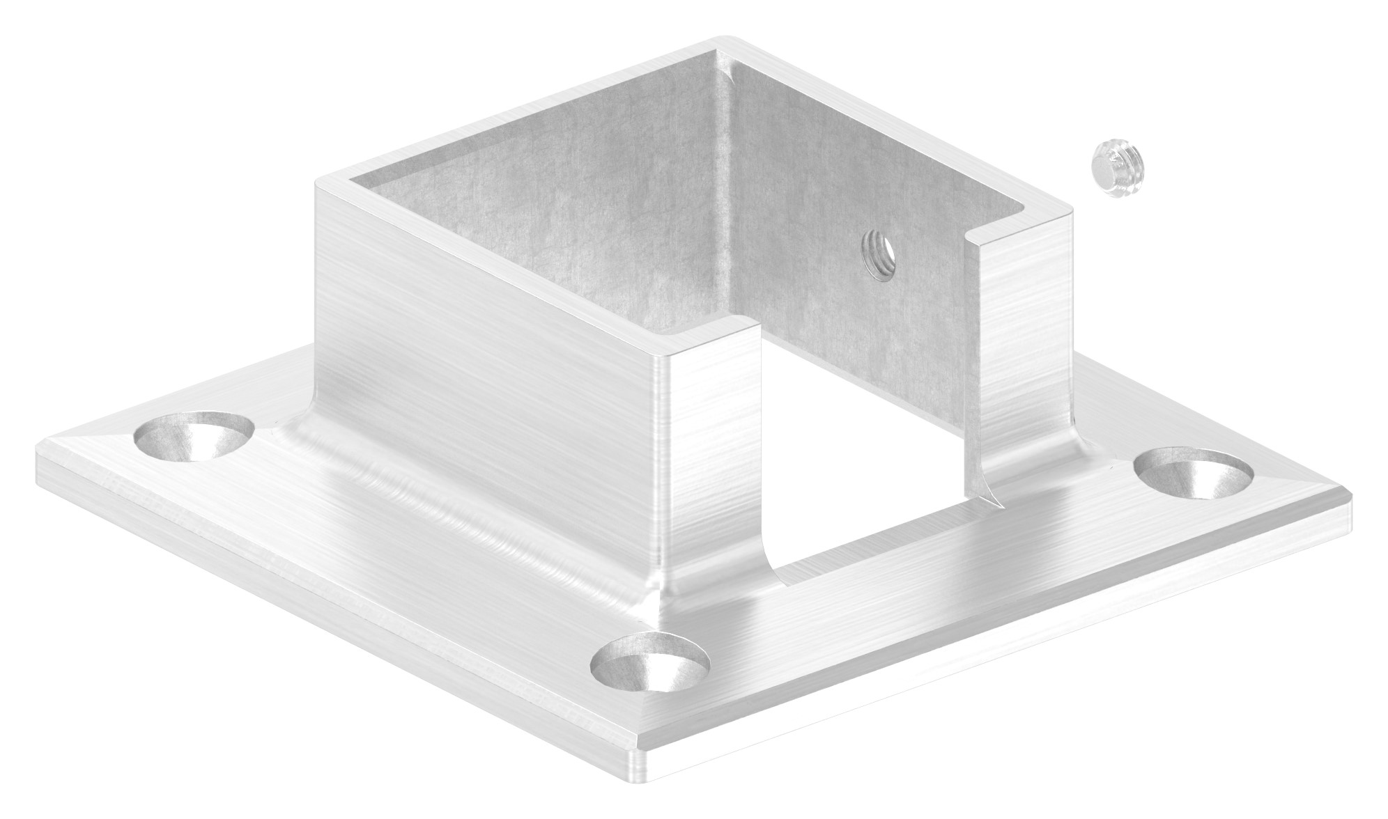 Wandbefestigung für Quadratnutrohr 40x40mm, V2A