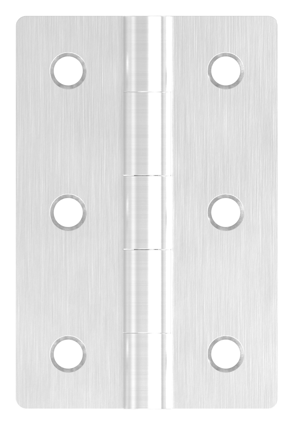 Edelstahl-Scharnier 75x50mm mit festem Zapfen