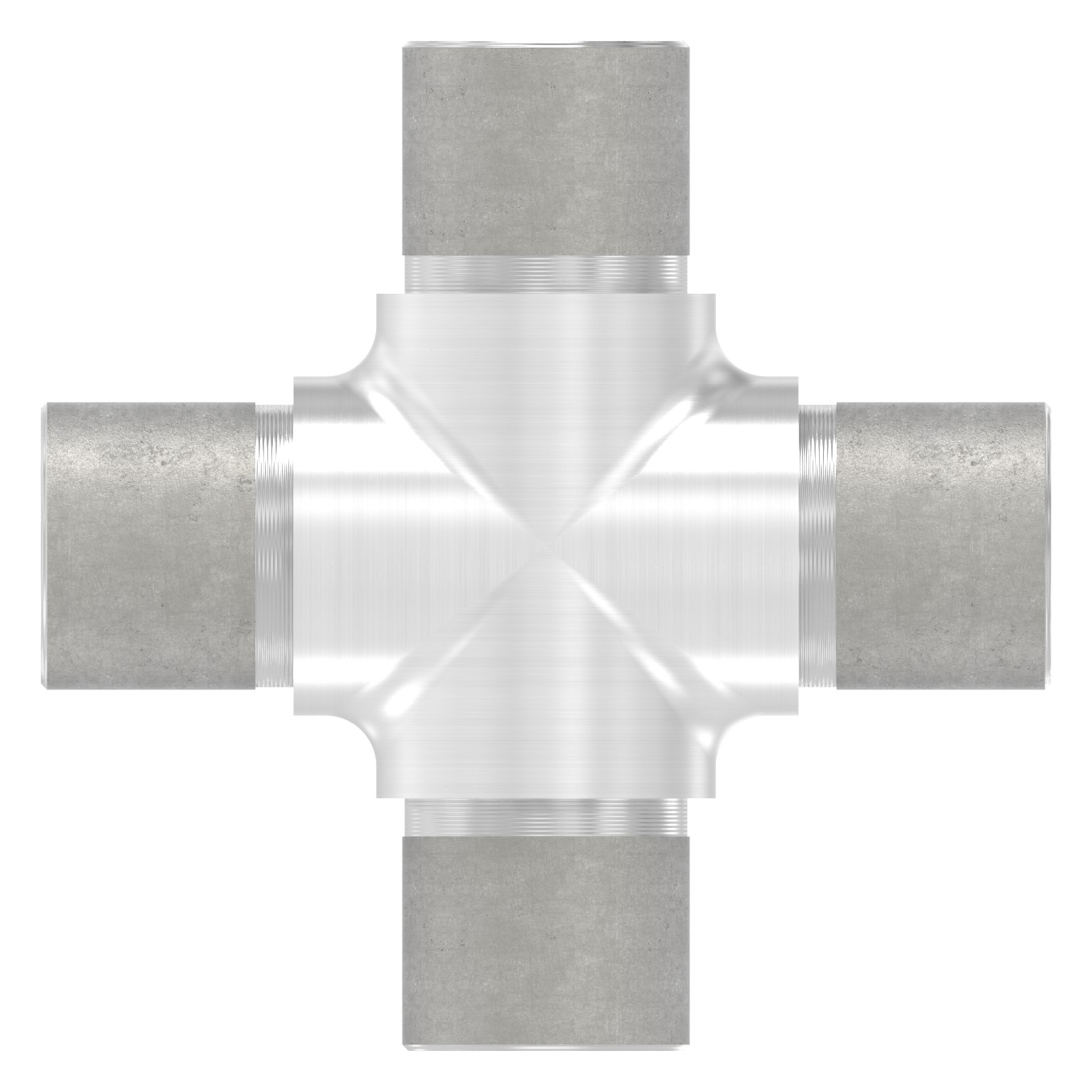Kreuzstück, für Rohr 26,9x2,0mm, V2A