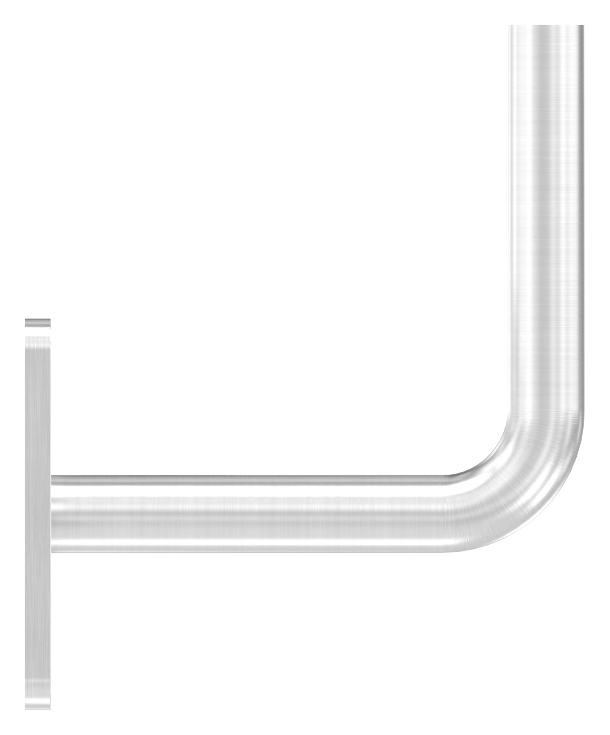 Handlaufhalter eckig zum Anschweißen (Ronde und Bügel verschweißt), V2A