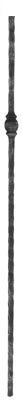 Knubbelstab 13x13mm, gehämmert, H: 1250mm