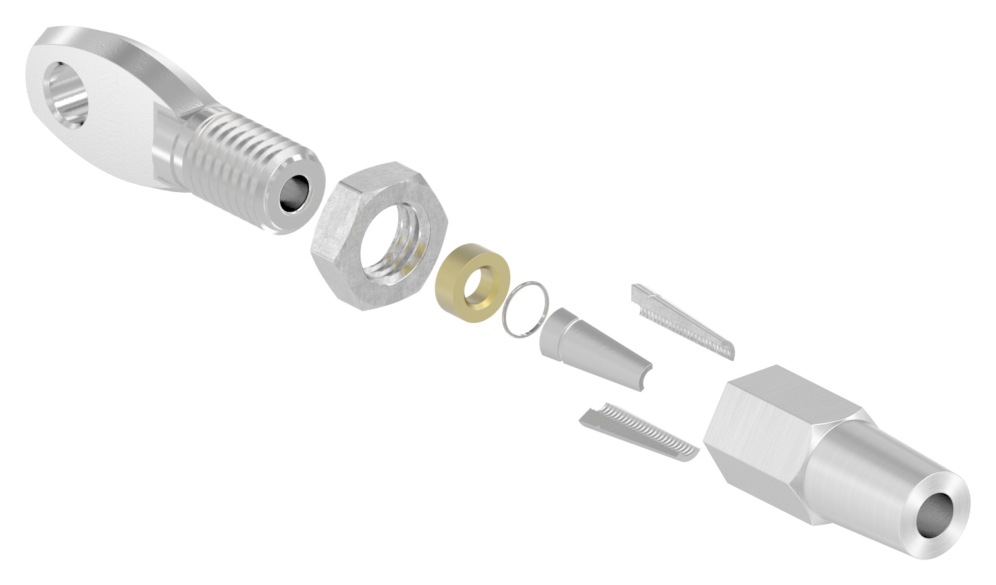 Augenterminal zur Selbstmontage für Seil Ø 3mm, V4A